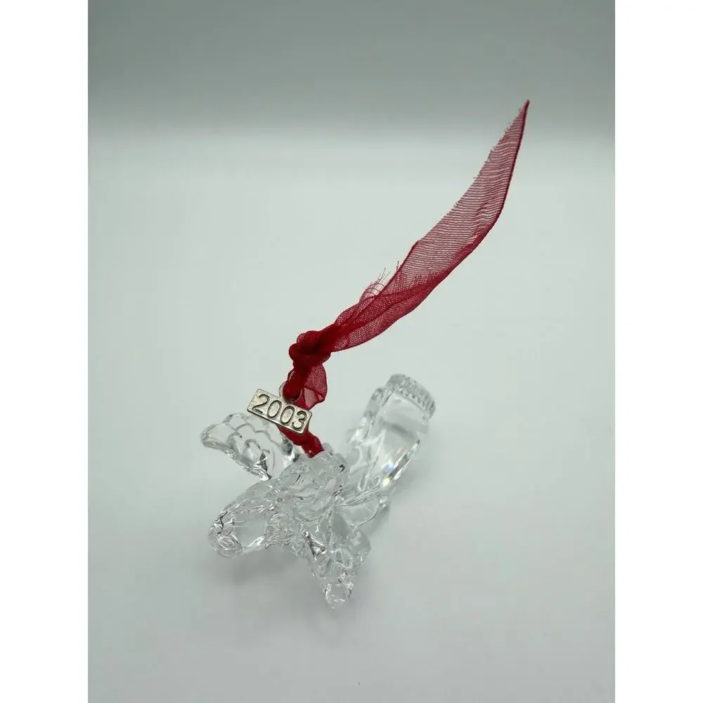 Waterford Crystal Angel Playing Lute Christmas Ornament 4” Vintage 2003